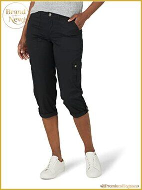 Ultra Lux Comfort Flex-to-Go Cargo Capri Pants Women's Relaxed Mid-Rise 6